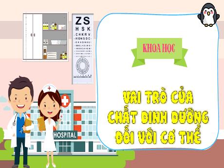 Bài giảng Khoa học Lớp 4 (Kết nối tri thức) - Chủ đề 5: Con người và sức khỏe - Bài 23: Vai trò của chất dinh dưỡng đối với cơ thể