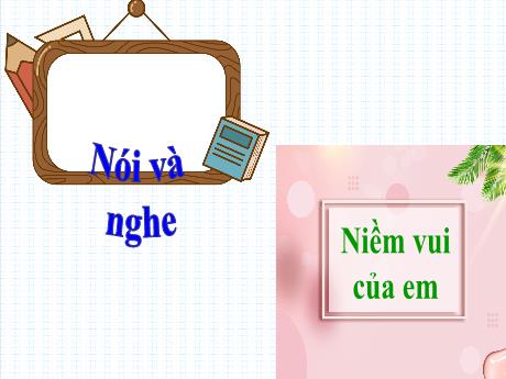 Bài giảng môn Tiếng Việt Lớp 2 (Kết nối tri thức) - Chủ đề 3: Niềm vui tuổi thơ - Bài 19: Nói và nghe Niềm vui của em - Năm học 2024-2025