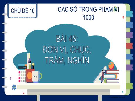 Bài giảng môn Toán Lớp 2 (Kết nối tri thức) - Chủ đề 10: Các số trong phạm vi 1000 - Bài 48: Đơn vị, chục, trăm, nghìn - Năm học 2024-2025