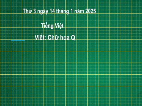 Bài giảng Tiếng Việt Khối 2 (Kết nối tri thức) - Chủ điểm 5: Vẻ đẹp quanh em - Bài 1: Viết Chữ hoa Q - Năm học 2024-2025