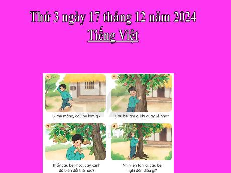 Bài giảng Tiếng Việt Lớp 2 (Kết nối tri thức) - Chủ đề 4: Mái ấm gia đình - Bài 27: Nói và nghe Kể chuyện Sự tích cây vú sữa