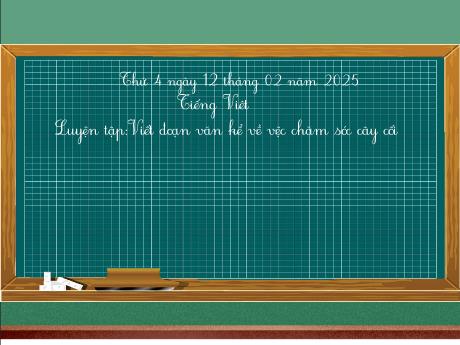 Bài giảng Tiếng Việt Lớp 2 (Kết nối tri thức) - Chủ đề 5: Vẻ đẹp quanh em - Bài 6: Luyện tập Viết đoạn văn kể về việc chăm sóc cây cối - Năm học 2024-2025