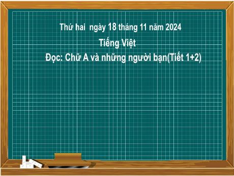 Bài giảng Tiếng Việt Lớp 2 (Kết nối tri thức) - Chủ điểm 3: Niềm vui tuổi thơ - Bài 19: Đọc Chữ A và những người bạn (Tiết 1+2) - Năm học 2024-2025