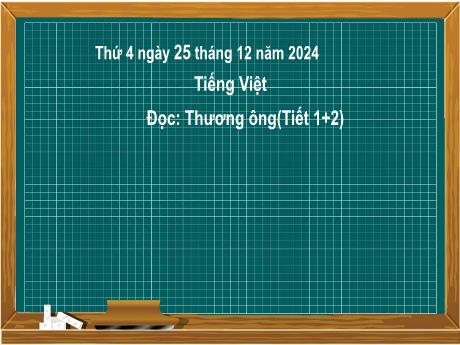 Bài giảng Tiếng Việt Lớp 2 (Kết nối tri thức) - Chủ điểm 4: Mái ấm gia đình - Bài 30: Đọc Thương ông - Năm học 2024-2025