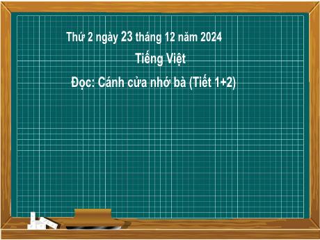 Bài giảng Tiếng Việt Lớp 2 (Kết nối tri thức) - Chủ điểm 4: Mái ấm gia đình - Bài 29. Tiết 1+2: Đọc Cánh cửa nhớ bà - Năm học 2024-2025