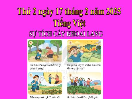 Bài giảng Tiếng Việt Lớp 2 (Kết nối tri thức) - Chủ điểm 5: Vẻ đẹp quanh em - Bài 7: Kể chuyện Sự tích cây khoai lang