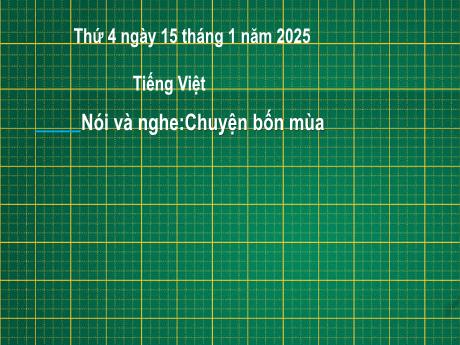 Bài giảng Tiếng Việt Lớp 2 (Kết nối tri thức) - Chủ điểm 5: Vẻ đẹp quanh em - Bài 1: Nói và nghe Chuyện bốn mùa - Năm học 2024-2025