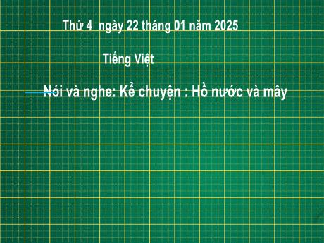 Bài giảng Tiếng Việt Lớp 2 (Kết nối tri thức) - Chủ điểm 5: Vẻ đẹp quanh em - Bài 3: Nói và nghe Kể chuyện Hồ nước và mây - Năm học 2024-2025