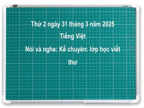 Bài giảng Tiếng Việt Lớp 2 (Kết nối tri thức) - Chủ điểm 7: Giao tiếp và kết nối - Bài 17: Nói và nghe Kể chuyện Lớp học viết thư - Năm học 2024-2025