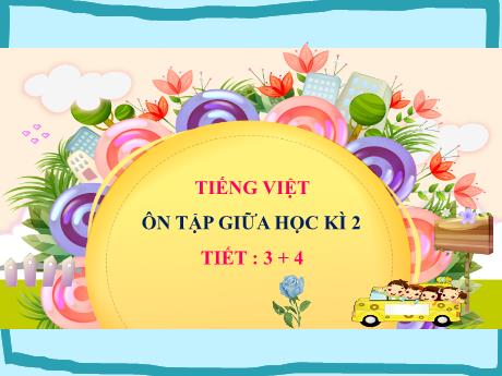 Bài giảng Tiếng Việt Lớp 2 (Kết nối tri thức) - Ôn tập giữa học kì II (Tiết 3+4) - Năm học 2024-2025