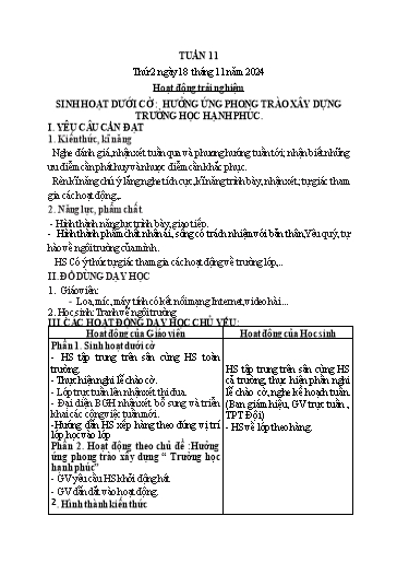Kế hoạch bài dạy các môn Lớp 2 - Tuần 11 - Năm học 2024-2025 - Nguyễn Thị Hồng Thuần